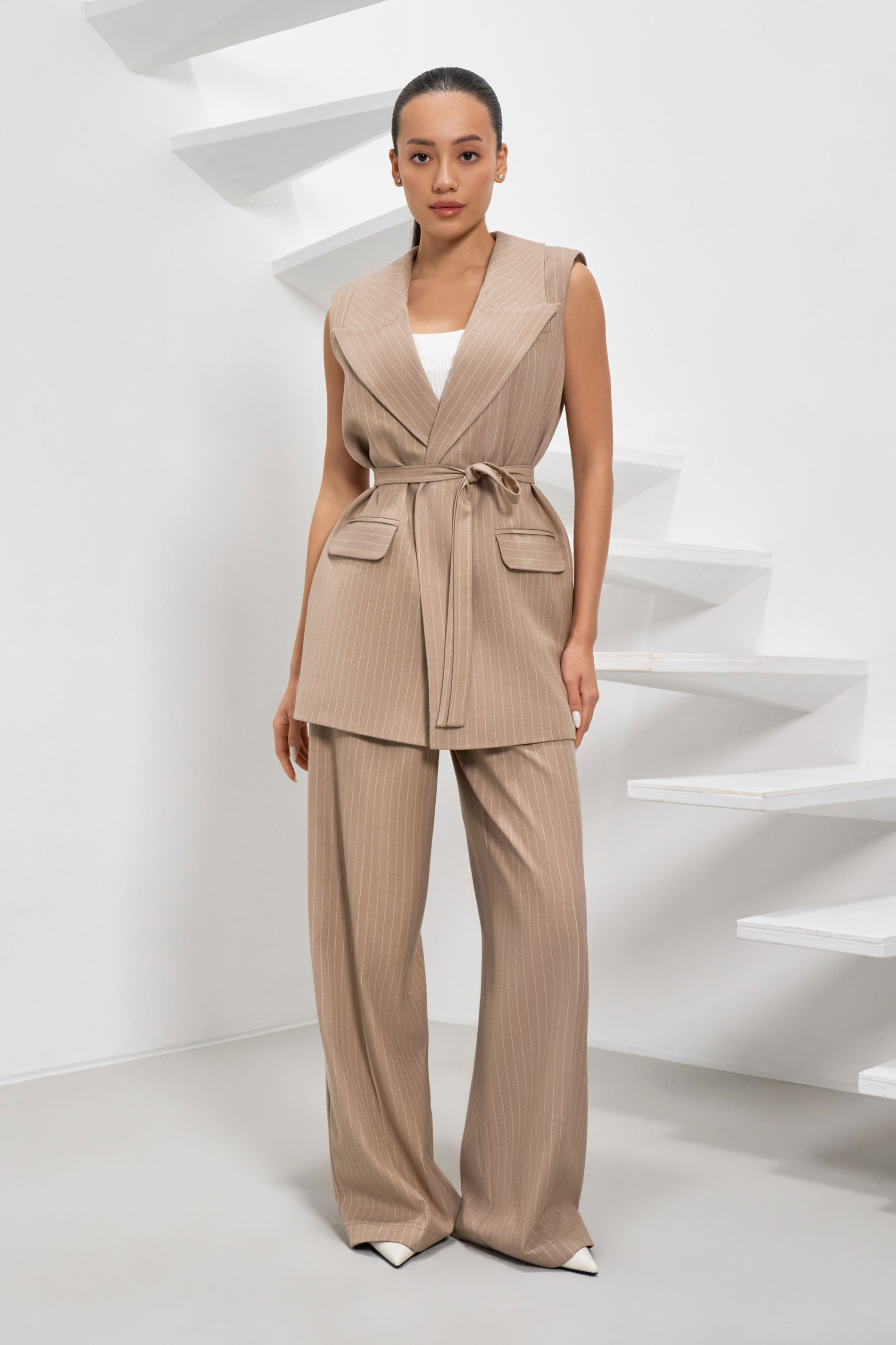 Удлиненный жилет oversize кроя BL59006
